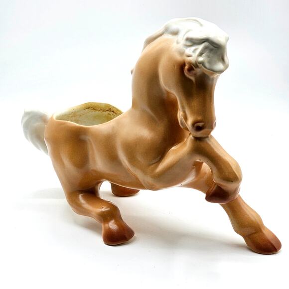 Retro Mid Century 1960s Ceramic Palamino Horse Planter Pot - Picture 4 of 9